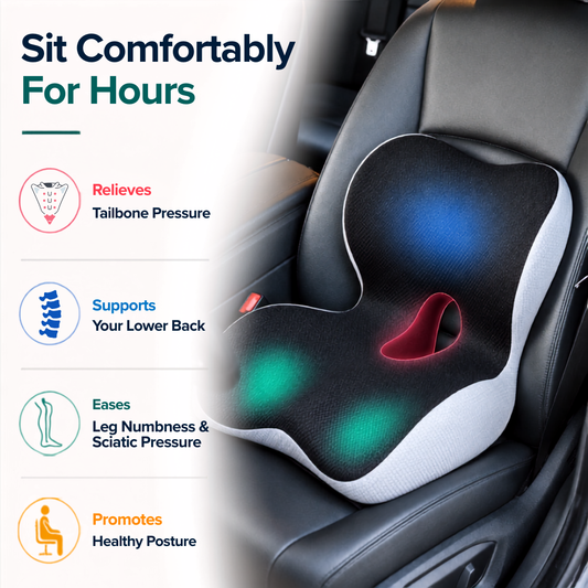 SpineCradle | 3-in-1 Driver's Posture Support System for Rideshare Drivers