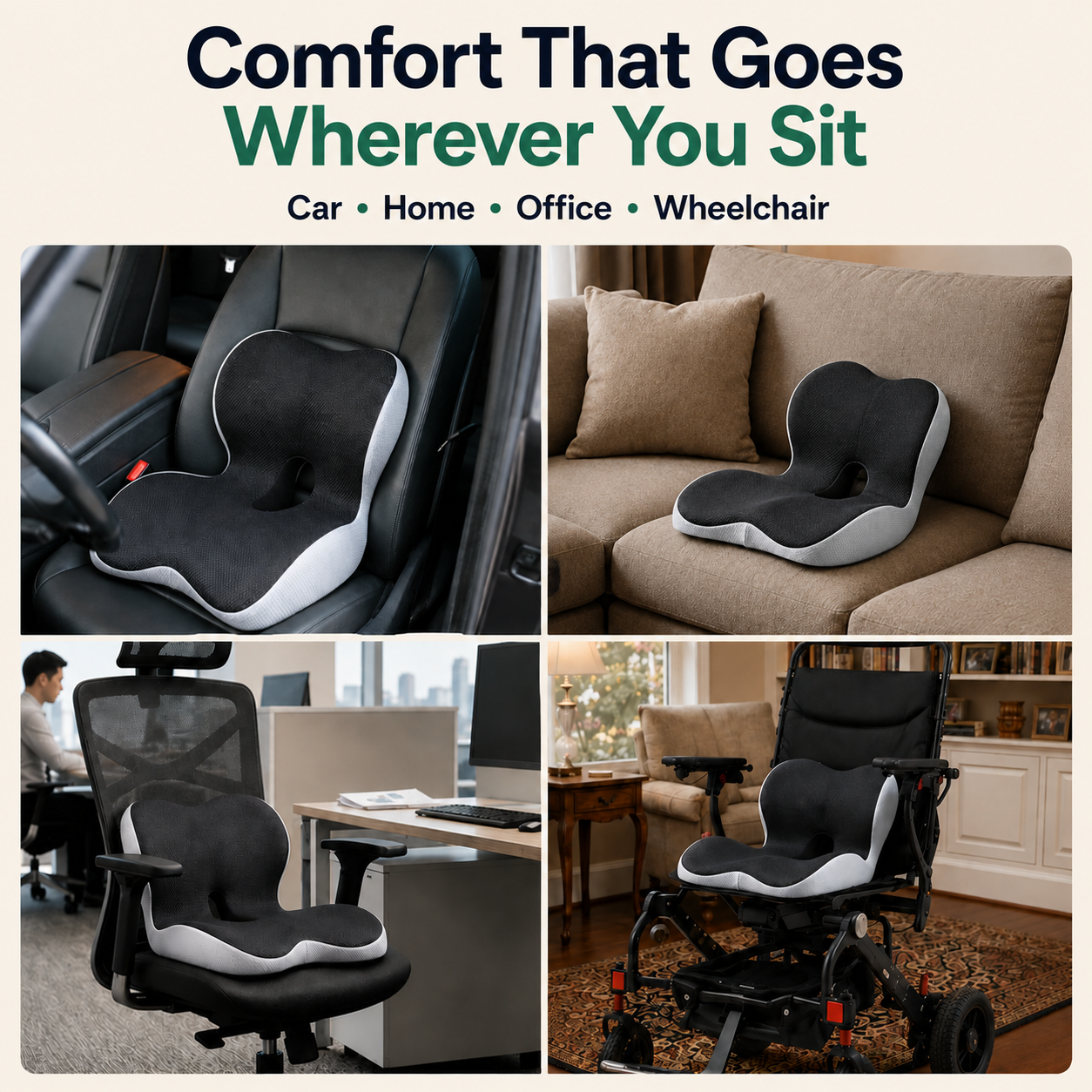 SpineCradle | 3-in-1 Driver's Posture Support System for Rideshare Drivers